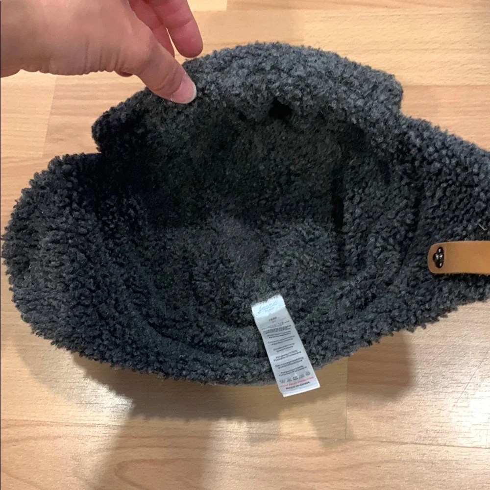 Jacadi Gray Trapper Hat with Black Sherpa Lining